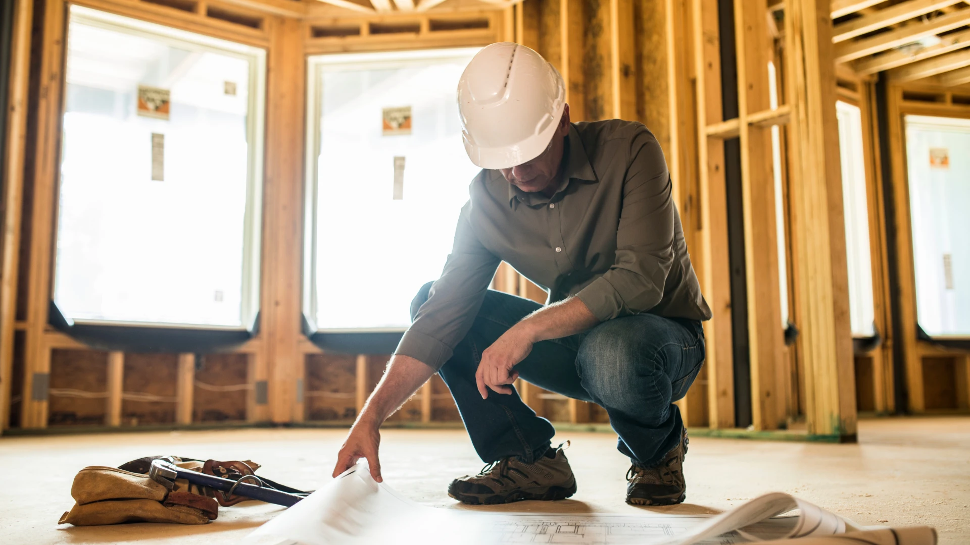 Contractor working on site